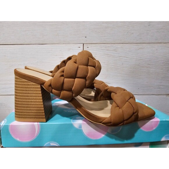 Soda BUGGY ~ Women Double Braided Straps Casual Open Square Toe Size 6 - Picture 2 of 8